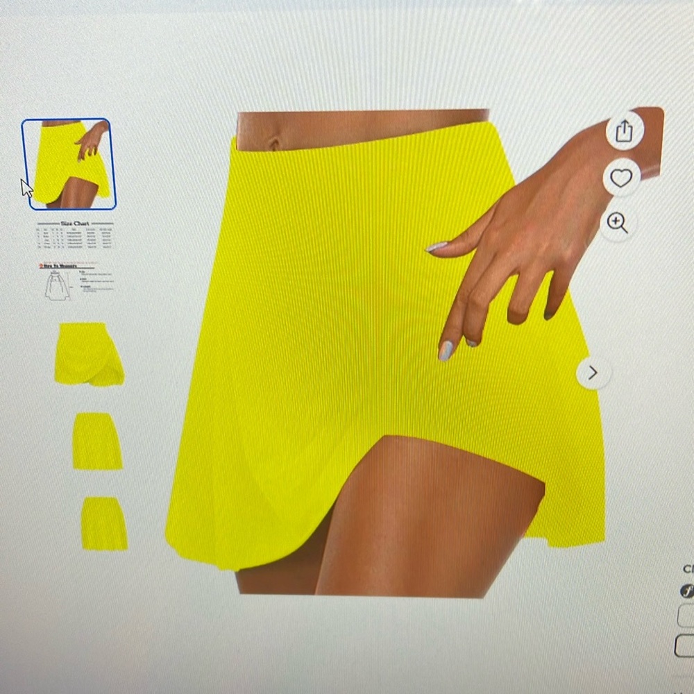 Posing tennis skirt athletic running shorts with pockets two extra large yellow